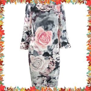 CALVIN KLEIN Blush Multi  sheath dress